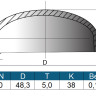 Заглушка 48,3х5 (ду40) ГОСТ 17379-2001 эллиптическая стальная 2