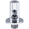 Клапан (вентиль) угловой для бытовых приборов латунный Aquasfera 1079 DN 15 PN 10 резьба - 1/2"х3/8", покрытие - хром, с отражателем, резьбовой НР-НР, маховик хромированный, 1079-03 4