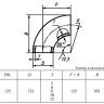 Отвод 90-133х6,0-09Г2С ГОСТ 30753-2001 стальной бесшовный крутоизгогнутый 2