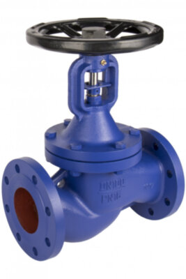 Вентиль запорный сильфонный РАШВОРК 334 Ду65 Ру16 чугунный фланцевый