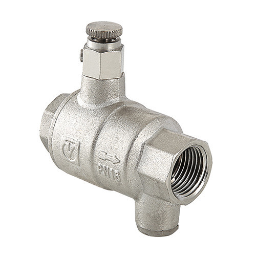 Клапан обратный VALTEC VT.171.N.05 3/4" DN 20 PN 40 пружинный резьбовой, с дренажем и воздухоотводчиком, латунный с никелевым покрытием 1