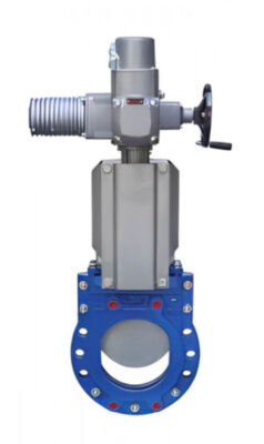 Задвижка шиберная ножевая VAG ZETA DN 80 PN 10 с электроприводом AUMA SA07.6