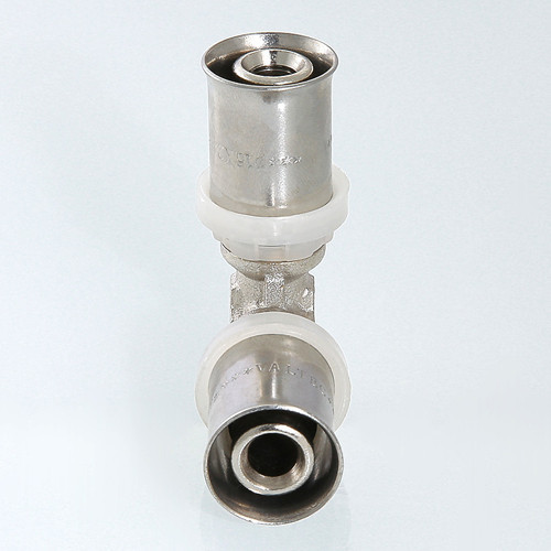 Угольник 90 градусов VALTEC VTm.251 DN 20 PN 10 латунный никелированный 3