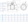 Кран DENDOR F3530 DN 600 PN 16 шаровой с редуктором фланцевый 2