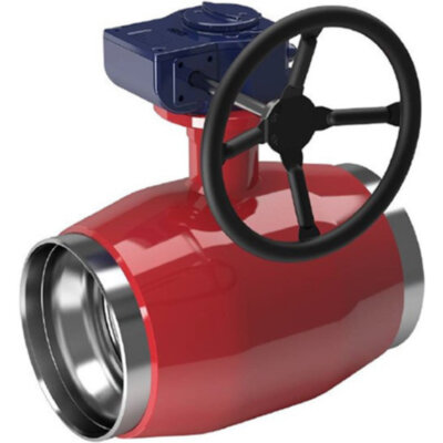 Кран шаровой NAVAL NAVALSTEAM 274473 DN 125 PN 25 стальной стандартнопроходный под приварку для пара с редуктором