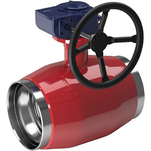 Кран шаровой NAVAL NAVALSTEAM 274473 DN 125 PN 25 стальной стандартнопроходный под приварку для пара с редуктором