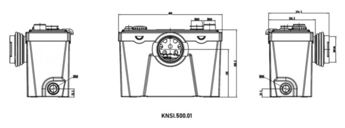 Насосная станция VALFEX VF.KNSI.500.01 DN 40x100 канализационная