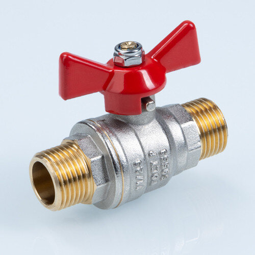 Кран шаровый VALTEC VT.419 ГОСТ Р 59553-2021 НР 3/4" DN 20 PN 40 никелированный латунный