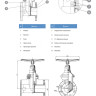 Задвижка GROSS DN 250 PN 16 фланцевая с обрезиненным клином с маховиком длинная 2