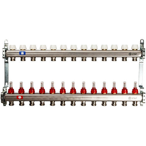 Коллектор STOUT без расходомеров 13 выходов