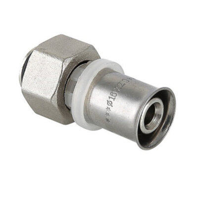 Пресс-фитинг VALTEC 1/2" с накидной гайкой VTc.712.N.1604