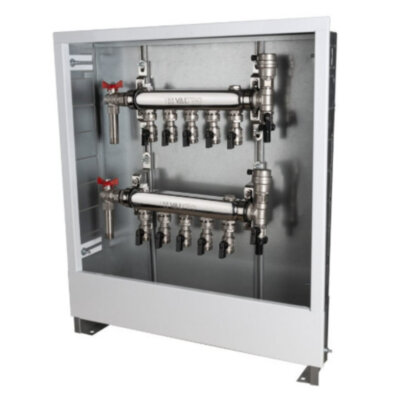 Узел квартирный коллекторный Valtec VT.GP.00005.R2 3/4" для систем водяного отопления, подключение справа, 2 выхода