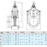 Задвижка HAWLE 4000E3 DN 250 PN 10 фланцевая клиновая чугунная с обрезиненным клином разборная 4