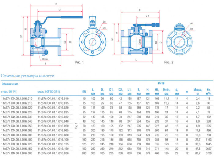 Кран шаровой Маршал 11с67п GAS PRO СФ.00.1 DN 10 PN 16 полнопроходной фланцевый