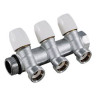 Коллектор распределительный Tiemme Maxima 1860013 3 отвода ВР-НР 1"х3/4" DN 25 PN 10 с регулирующими клапанами модульный 1