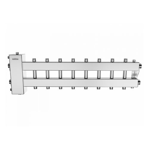 Коллектор распределительный GIDRUSS BMSS-150-9DU 9-ти контурный НР 1 1/2"x1" Ду 40 Ру 6 балансировочный 1