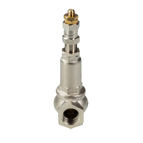 Клапан предохранительный VALTEC VT.1831.N.06 1" DN 25 PN 16 малоподъемный, пружинный, регулируемый, прямого действия, резьбовой, с возможностью ручного открывания, латунный с никелевым покрытием 3