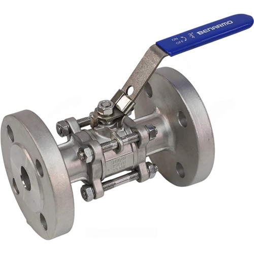 Кран шаровой Benarmo 4130H DN 50 PN 16 нержавеющий трёхсоставной полнопроходный фланцевый