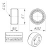 Латунная футорка VALTEC 1" x 3/4" под шестигранник VTr.660.N.0605 5