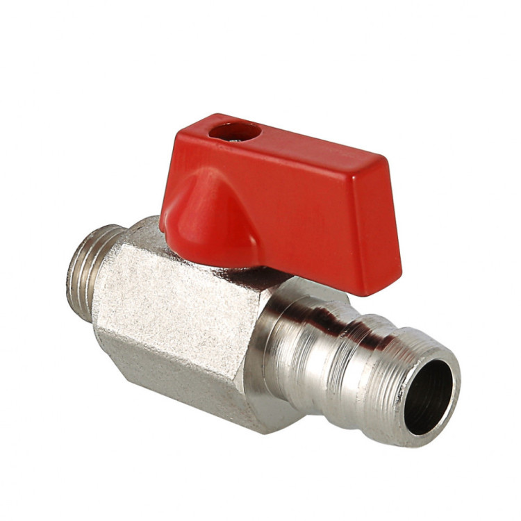 Кран шаровой VALTEC 1/4" Ду8 Ру40 дренажный со штуцером VT.435.N.02 1