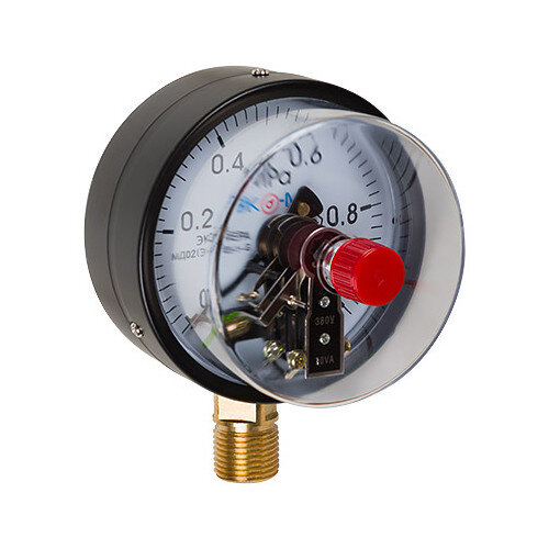 Манометр ЭКОМЕРА МД02(Э) Ду 100 мм Ру 0-1 МПа электроконтактный