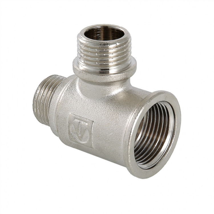 Латунный тройник VALTEC 3/4" х 3/4" х 1/2" переходной с двумя переходами на наружную резьбу VTr.133.RN.050504 1