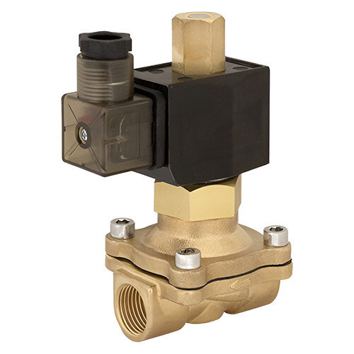 Клапан электромагнитный (соленоидный) двухходовой Росма СК-22-20 Ду 20, G3/4", прямого действия, нормально открытый, 24В, медный сплав, мембрана NBR, 00000013046