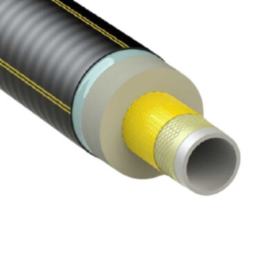 Гибкая труба в ППУ изоляции ИЗОПРОФЛЕКС-95А ПЭ-Х Р 1,0 МПа 160/225 Плюс