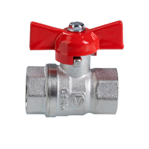 Шаровой кран VALTEC СТАНДАРТ 3/4" Ду20 Ру40 никелированный c внутренней резьбой VT.122.N.05