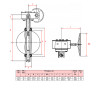 Затвор дисковый поворотный РАШВОРК 200 Ду350 Ру16 межфланцевый чугунный, диск - чугун GJS-400-15 (GGG40), уплотнение EPDM 2
