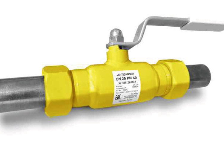 Кран шаровой газовый TEMPER 38545015 стандартнопроходной комбинированный DN 15 PN 40
