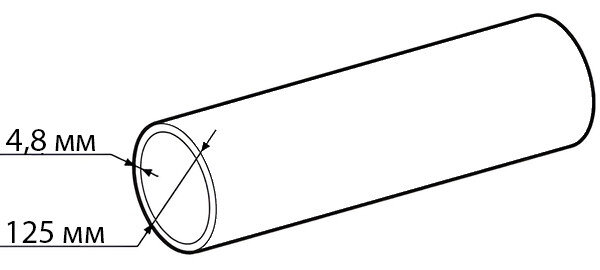 Труба ПНД техническая SDR26 d125х4,8 тип СЛ