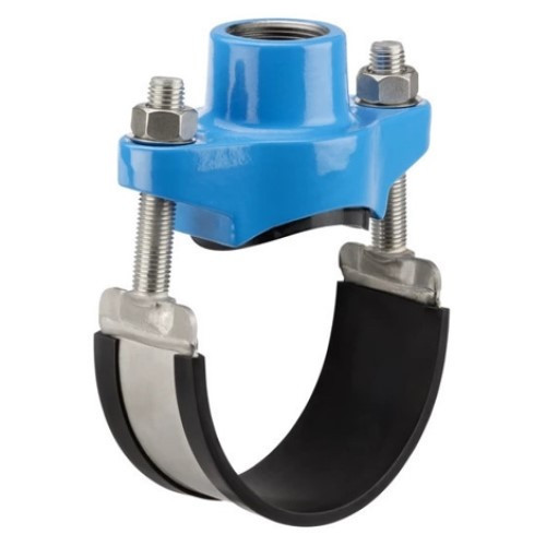 Врезной хомут HAWLE 3500 DN 150-1" PN 16 универсальный с резьбовым подключением ISO 228 1