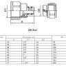 Переходник VALTEC VTm.302 ВР 1" DN 26x25 PN 10 латунный никелированный 2