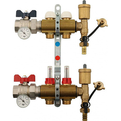 Коллекторная группа TIEMME 2 выхода в сборе с расходомерами