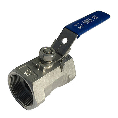 Кран шаровой ABRA BV-A1400A ВР 1/4" DN 8 PN 40 с фиксатором нержавеющая сталь