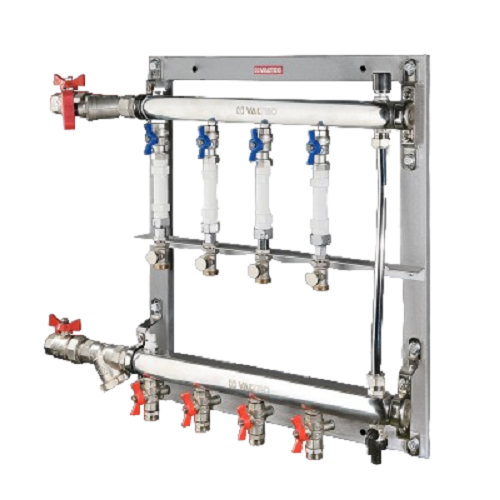 Узел этажный VALTEC VT.GPR.06S04.L3 1" DN 25 с балансировочным и перепускным клапаном