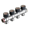 Коллектор распределительный REHAU 4 отвода ВР-НР 3/4" DN 20 PN 10 с регулирующими клапанами 1