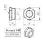 Латунная футорка VALTEC 1" х 1/2" VTr.581.N.0604 5