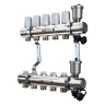 Коллекторная группа VALTEC VTc.594.EMNX.0606 6-ти контурный ВР-НР 1"x3/4" DN 25 PN 10 с регулирующими и балансировочными клапанами 1