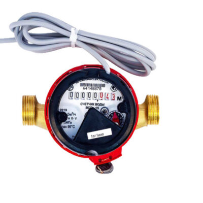 Счетчик для горячей воды Тепловодомер ВСГНд-15 крыльчатый одноструйный резьбовой с импульсным выходом
