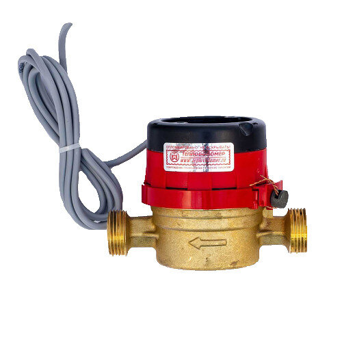 Счетчик для горячей воды Тепловодомер ВСГНд-15 крыльчатый одноструйный резьбовой с импульсным выходом