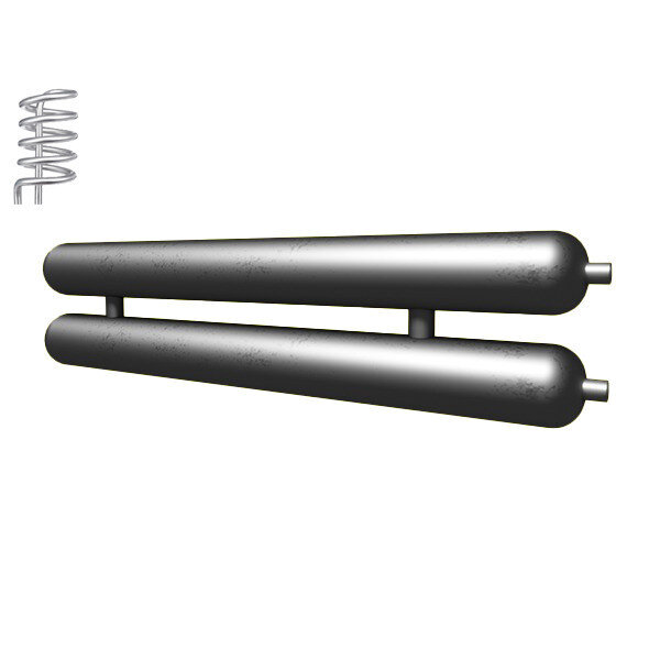 Регистр отопления РАЭ-2x114x4,0-11000 автономный двухрядный с эллиптическими заглушками