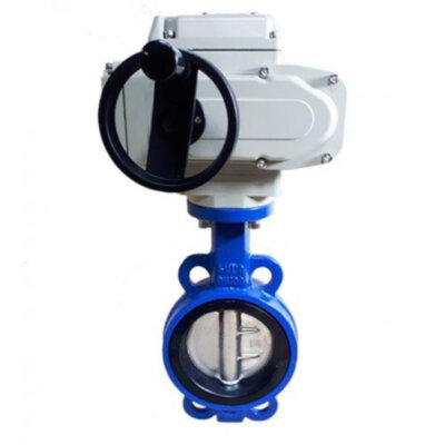 Затвор Kvant KV01 DN 100 PN 16 дисковый поворотный межфланцевый с электроприводом ГЗ-ОФ-45/11К