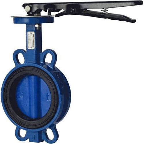 Затвор дисковый чугунный Benarmo 2010HA DN 65 PN 16 поворотный межфланцевый с рукояткой EURO