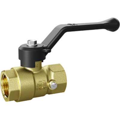 Кран шаровой латунный LD Pride 44.15.В-В.М.Р Ду 15 Ру 16 резьба (ВР-ВР) 1/2", никелированный с красным рычагом, неполнопроходный