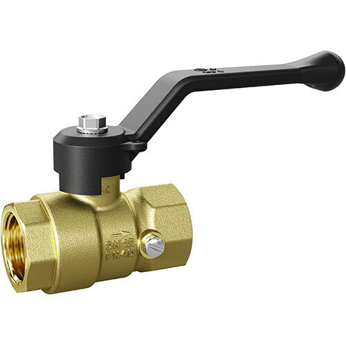 Кран шаровой латунный LD Pride 44.15.В-В.М.Р Ду 15 Ру 16 резьба (ВР-ВР) 1/2", никелированный с красным рычагом, неполнопроходный