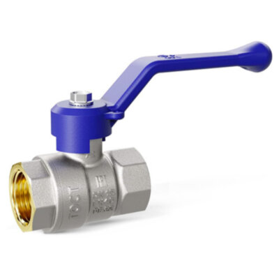 Кран шаровой латунный LD Pride Oxygen 40.20.В-В.Р GAS Ду 20 Ру 40 резьба (ВР-ВР) 3/4", никелированный кислородный