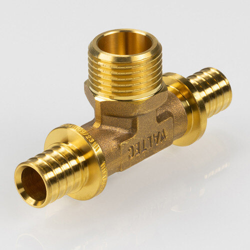 Тройник VALTEC VTm.433.G НР 3/4" DN 20 PN 16 латунный