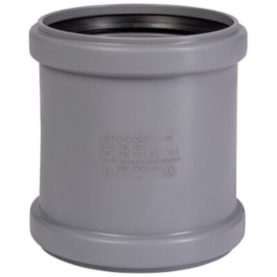 Муфта надвижная PP-H Ostendorf HT HTU DN 125 ремонтная, цвет серый